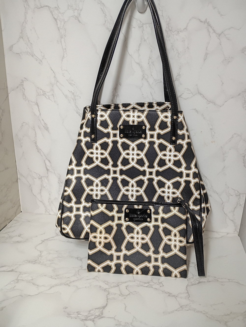 KATE SPADE Michelle Moroccan Market Convertible Tote Bag & Wristlet - NWOT